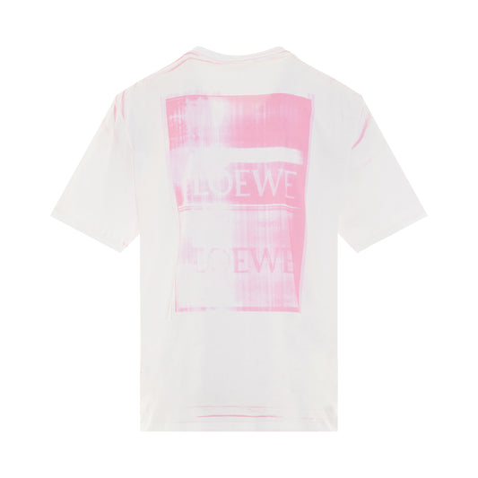 Photocopy Anagram T-Shirt in White/Pink