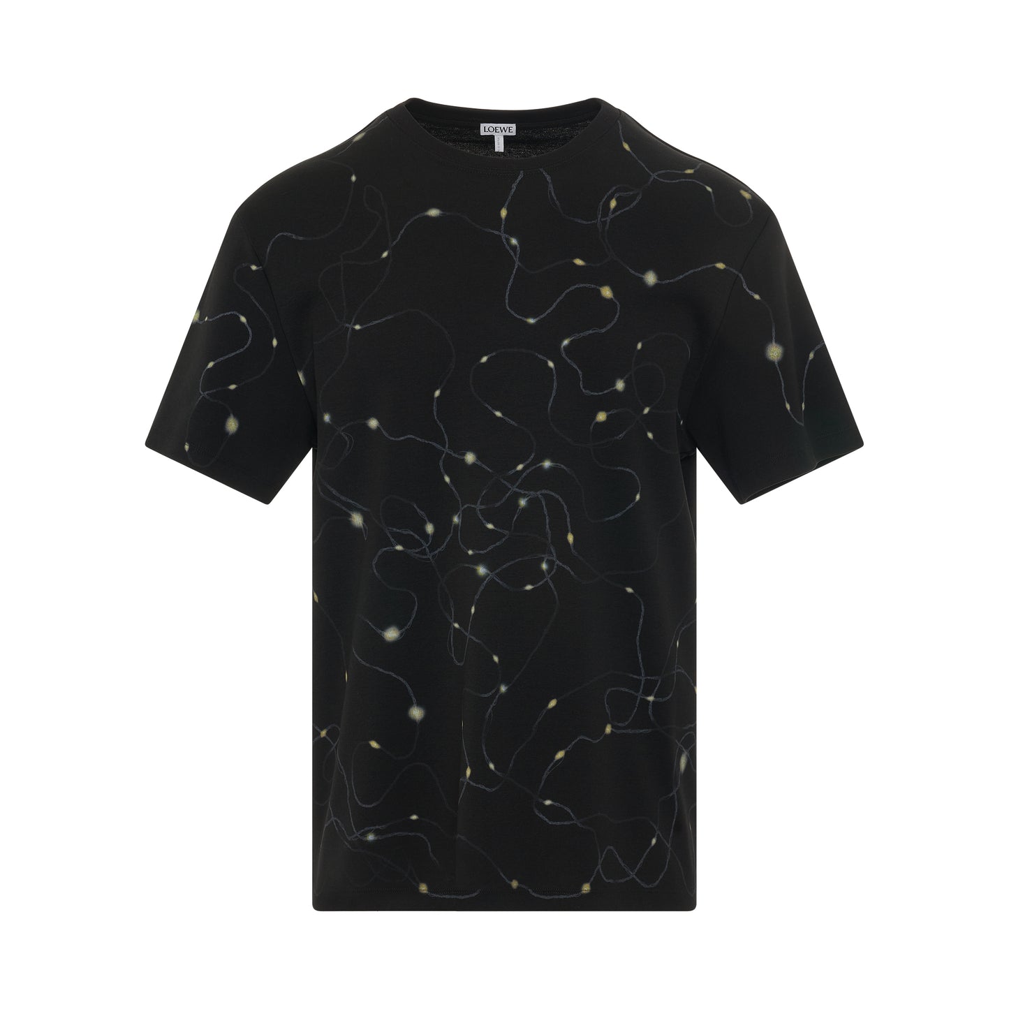 Lights Print T-Shirt in Black