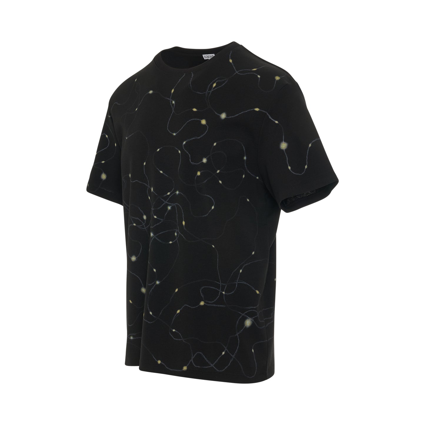 Lights Print T-Shirt in Black