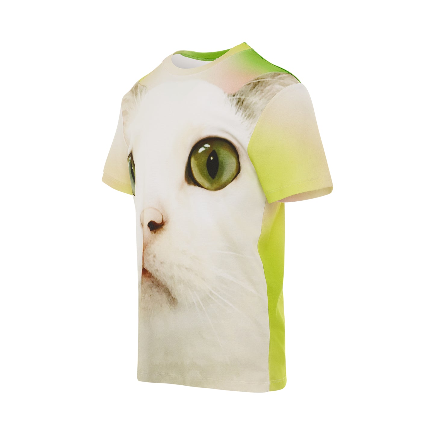 Cat Allover Print T-Shirt in White