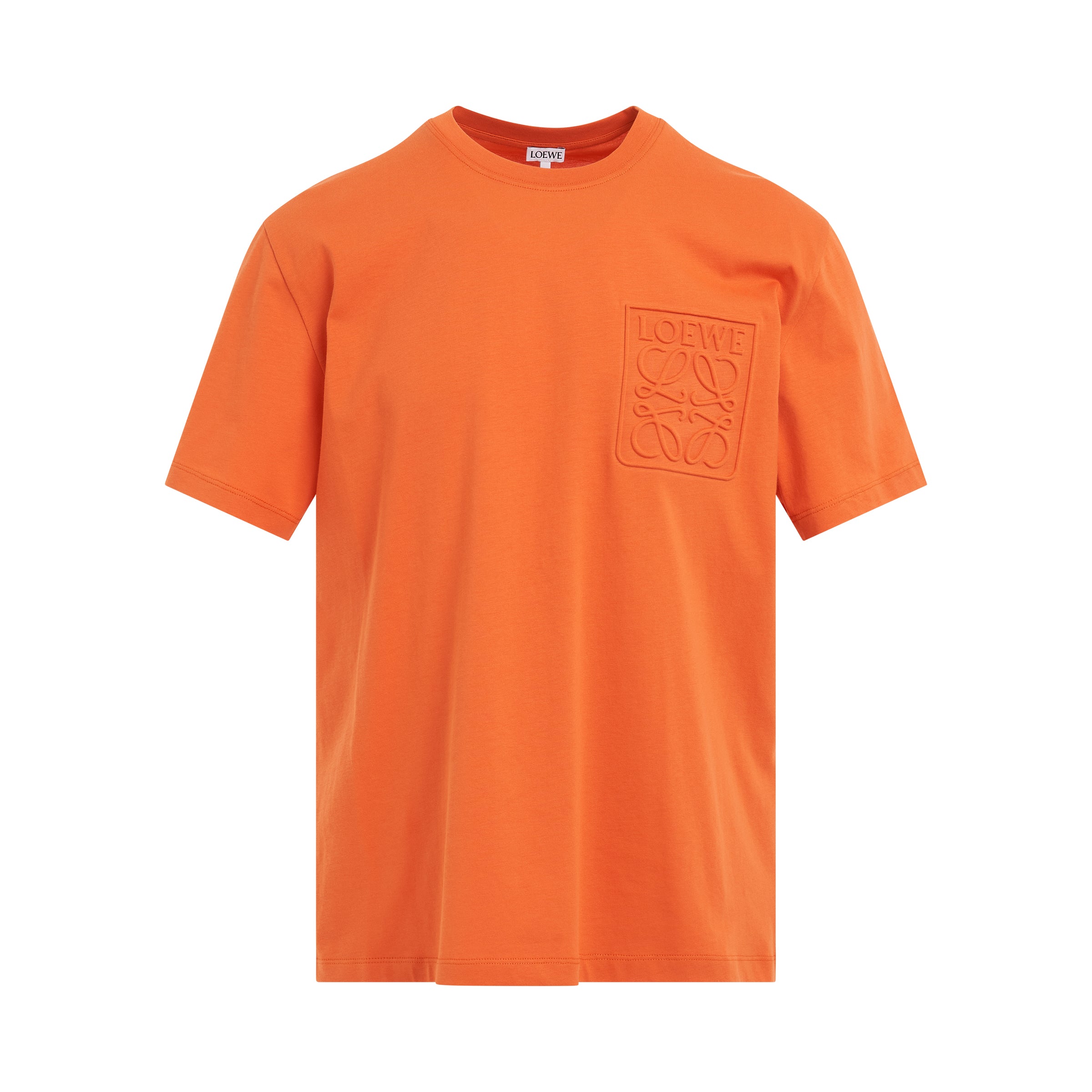 Debossed Anagram T-Shirt in Orange