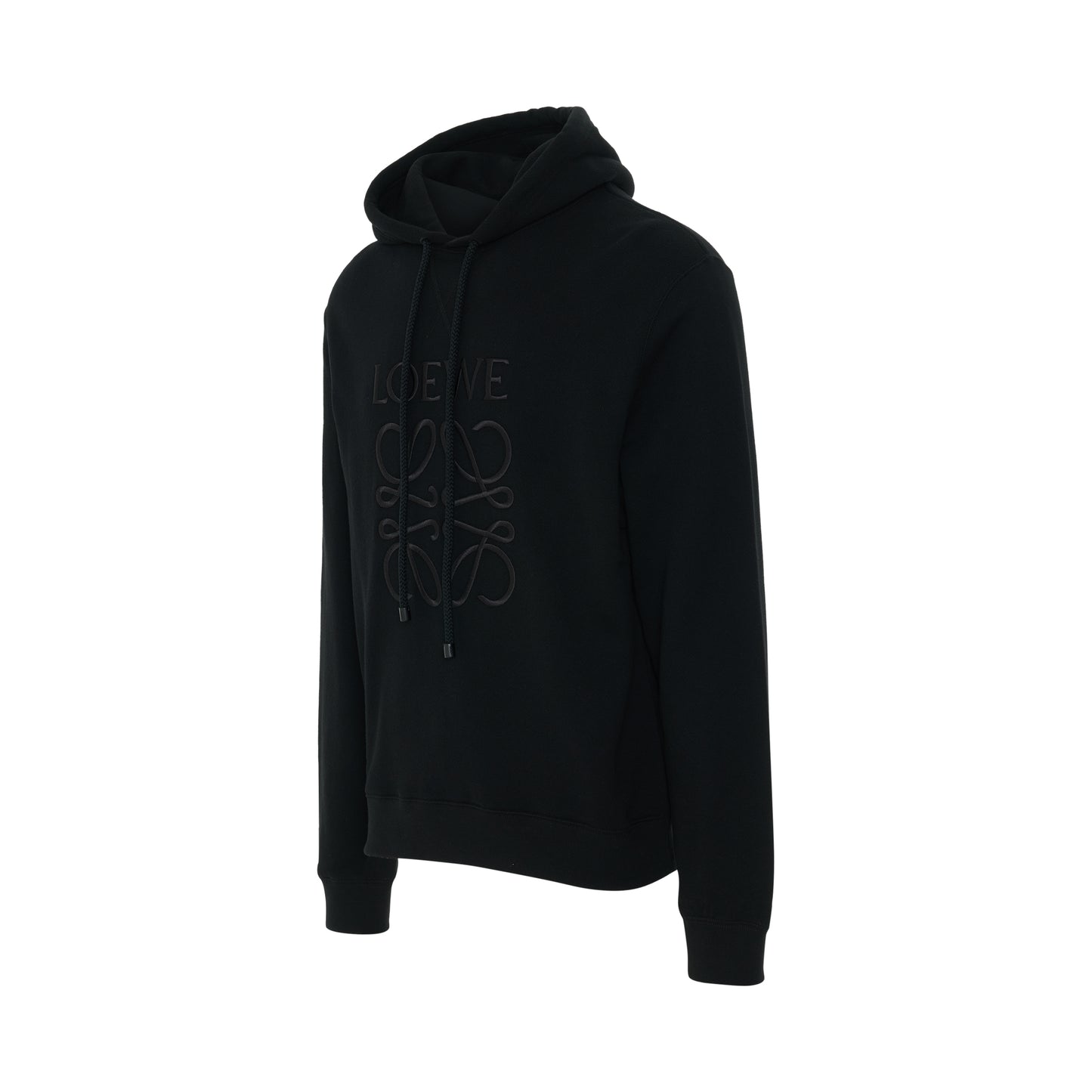 Anagram Tonal Hoodie in Black