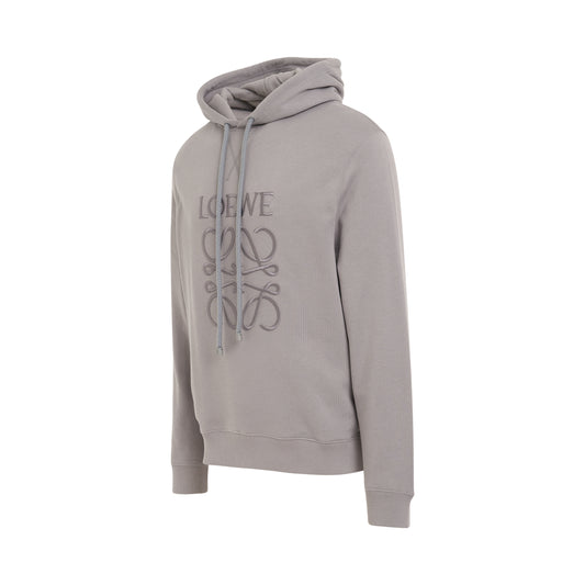 Anagram Tonal Hoodie in Medium Grey