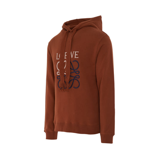 Logo Anagram Hoodie in Rust Red