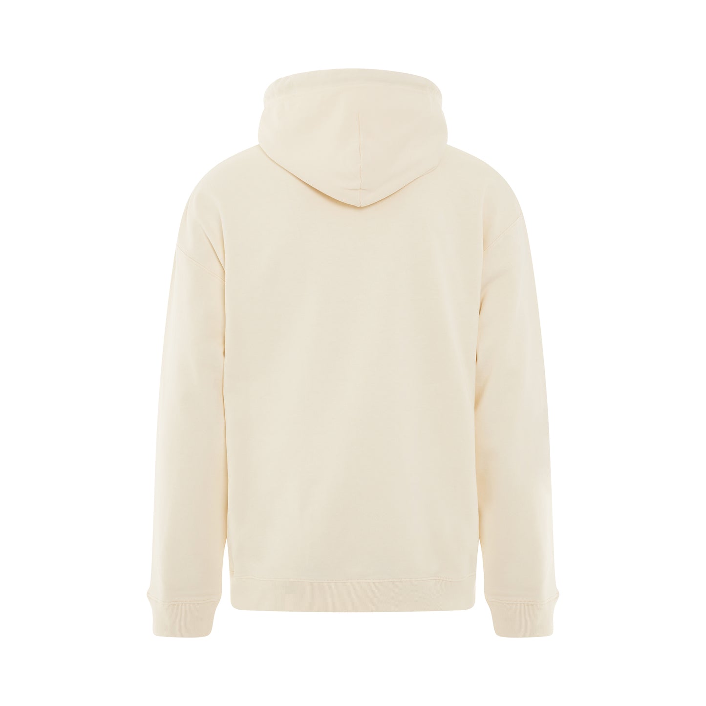 Anagram Leather Patch Cotton Hoodie in White Ash