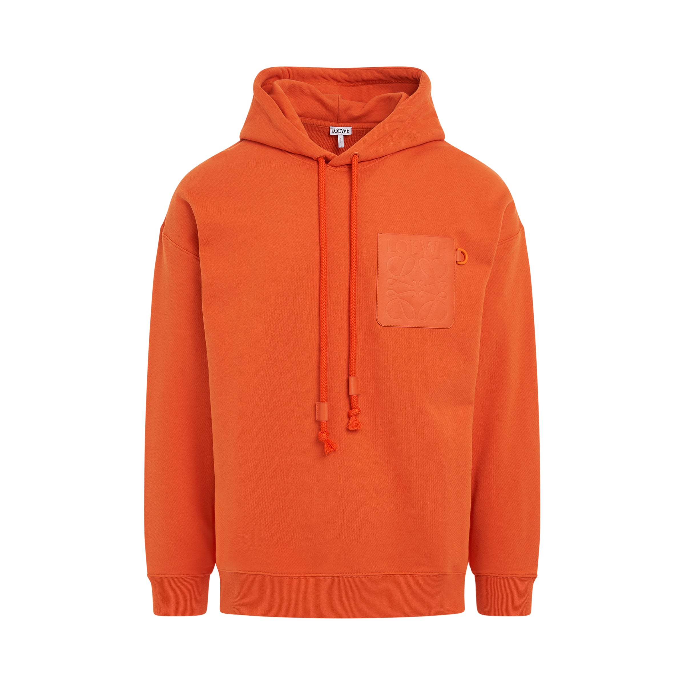 Anagram Patch Pocket Hoodie in Orange