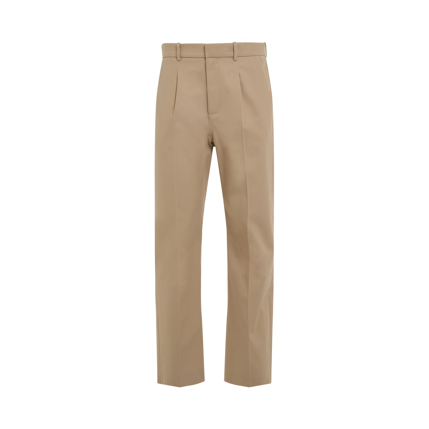 Tapered Chino Trousers in Beige