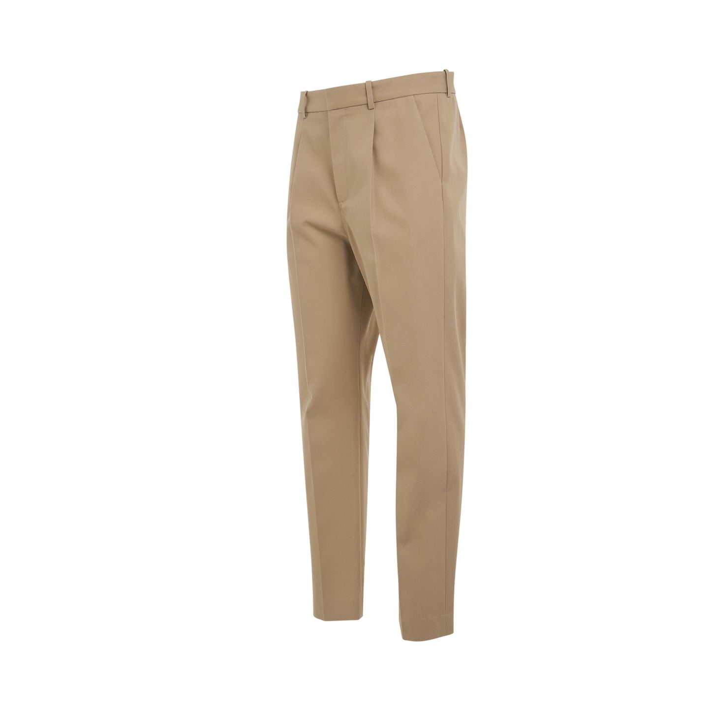 Tapered Chino Trousers in Beige