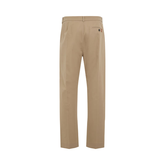 Tapered Chino Trousers in Beige