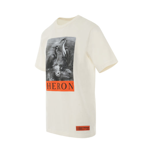 Heron BW Oversized T-Shirt in White