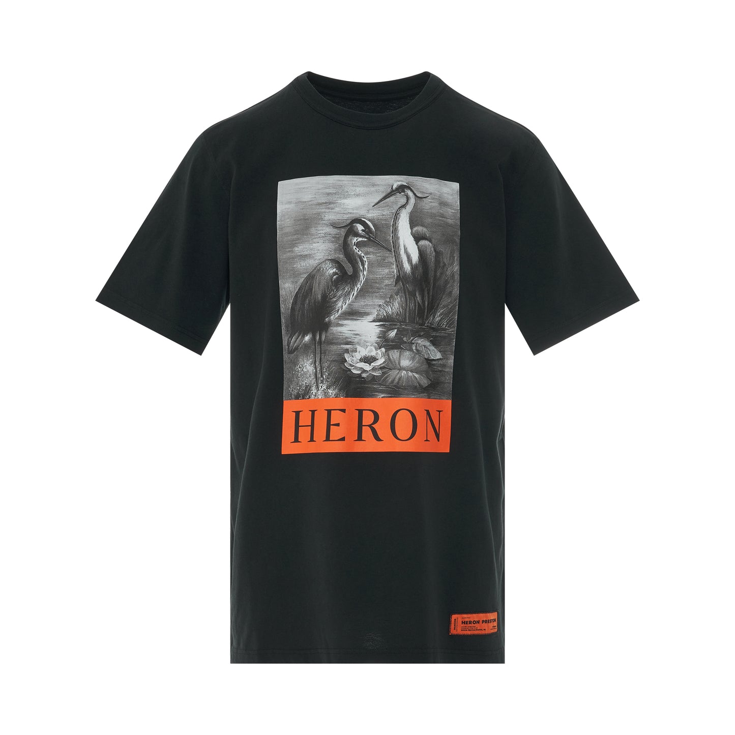 Heron BW Oversized T-Shirt in Black