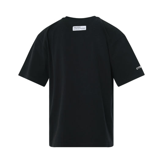 Split Herons Oversize T-Shirt in Black