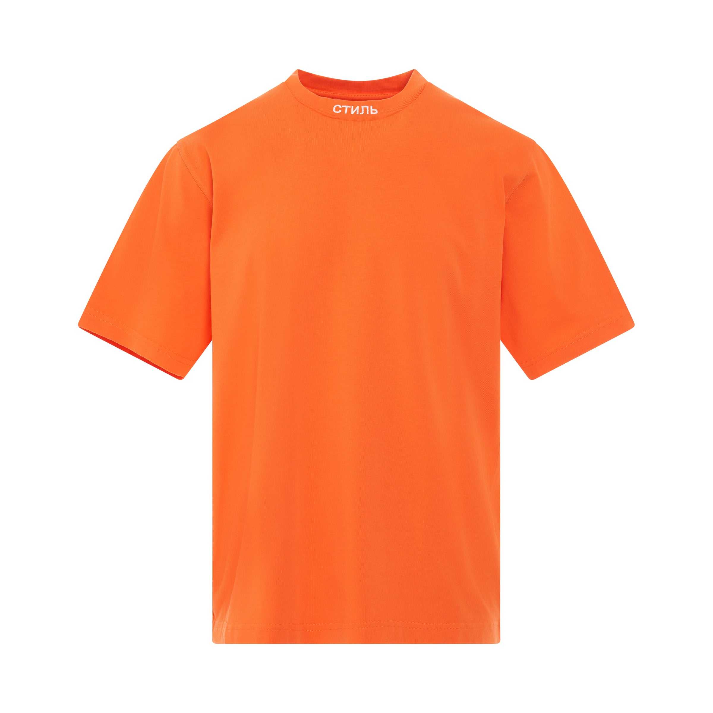 CTNMB Short Sleeve T-Shirt in Orange/White