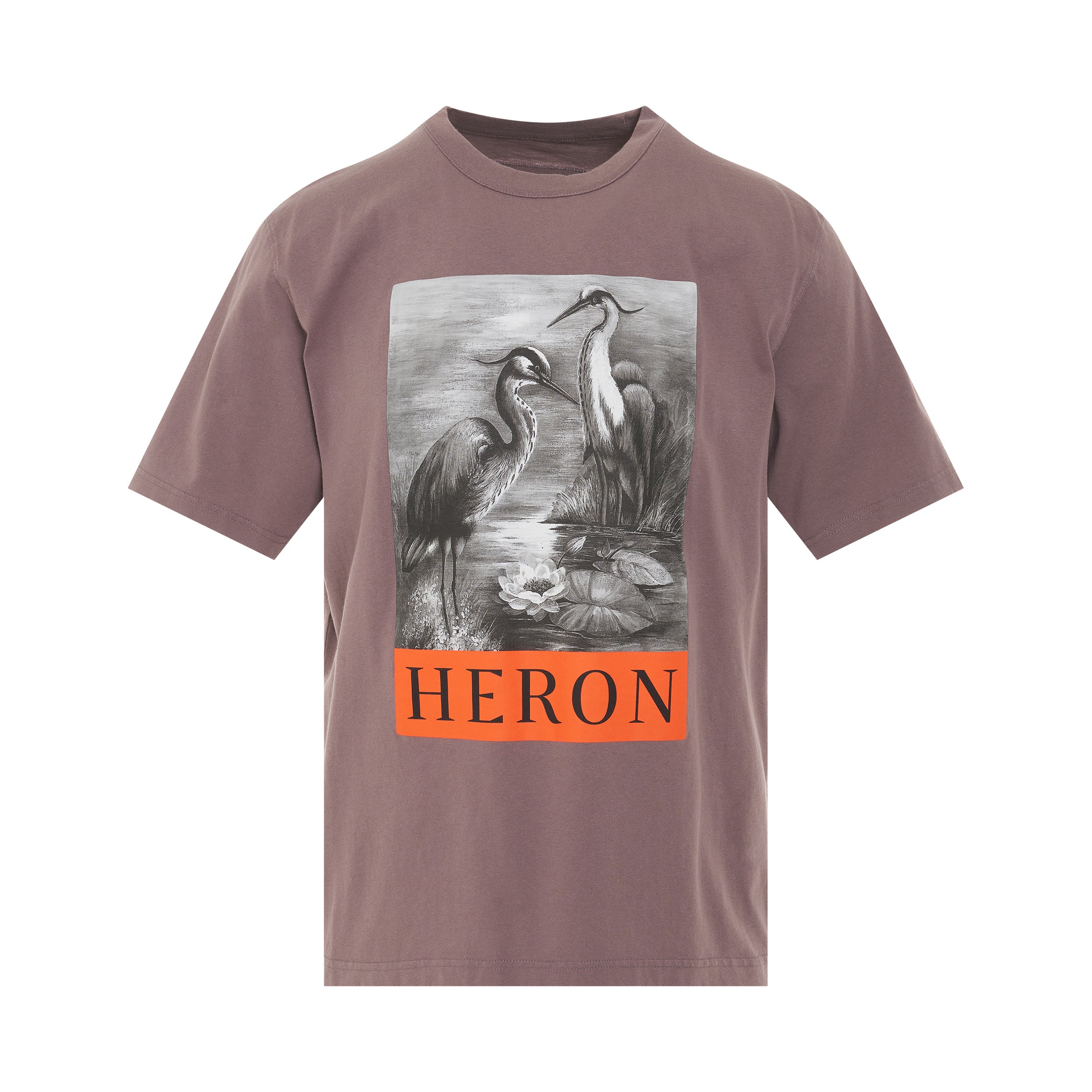 Heron BW Short Sleeve T-Shirt in Grey/Black