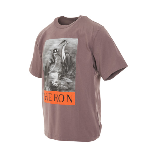 Heron BW Short Sleeve T-Shirt in Grey/Black