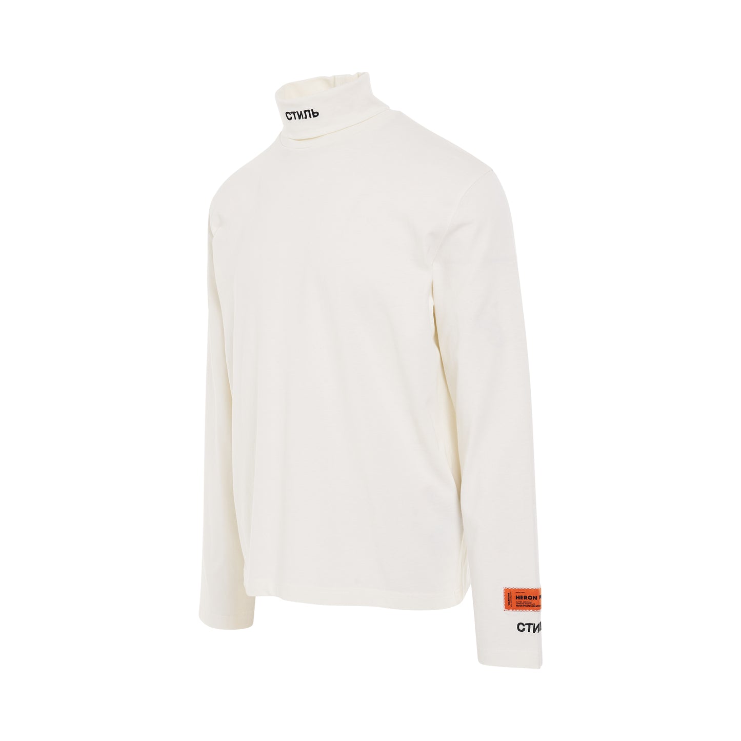 CTNMB Long Sleeve Rollneck in White/Black