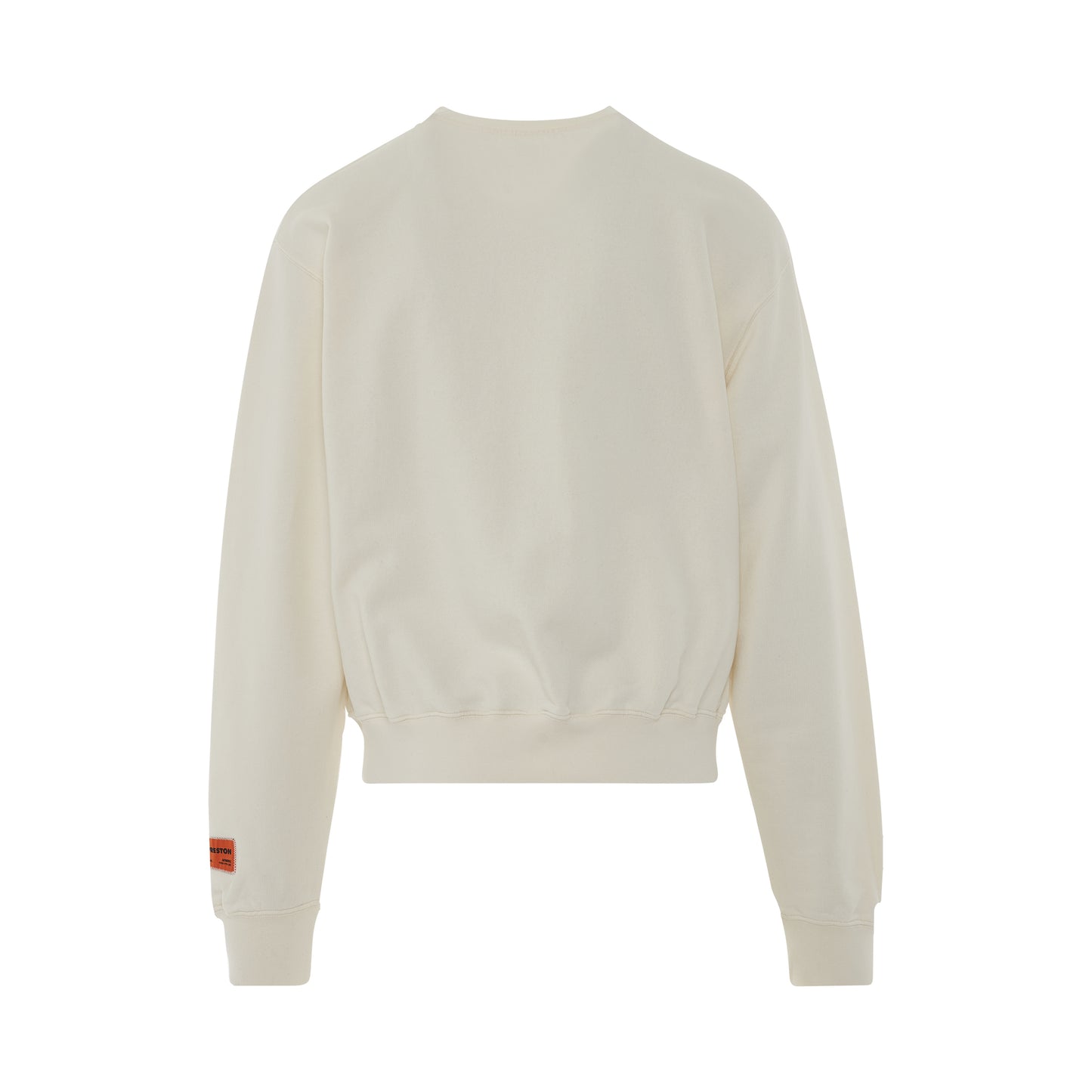 Recycled Cotton Logo Crewneck Jumper in White