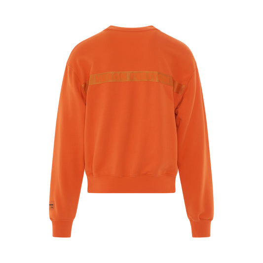 Heron Tape Oversized Crewneck in Orange