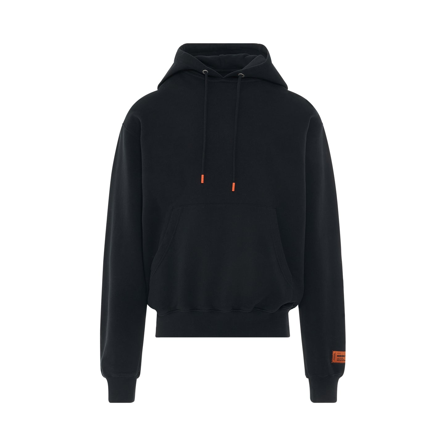Recycled Cotton Logo Hoodie in Black