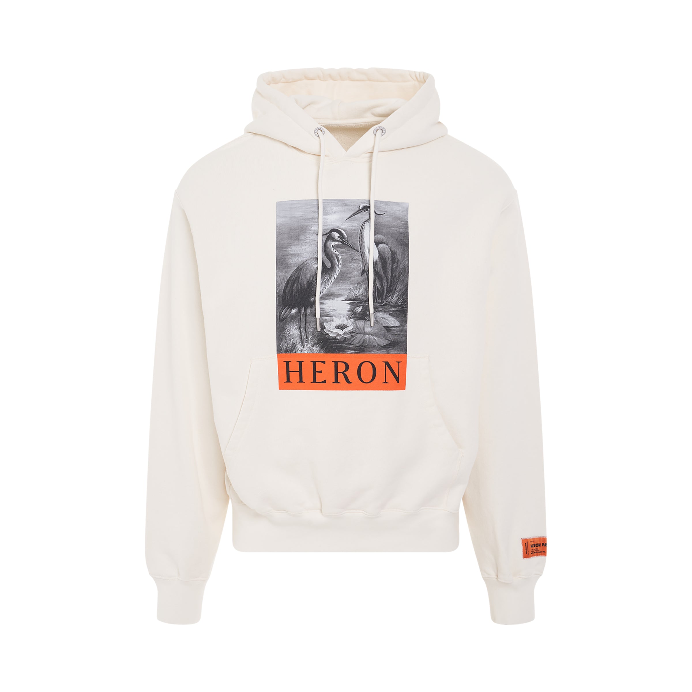 Heron BW Hoodie in White/Black