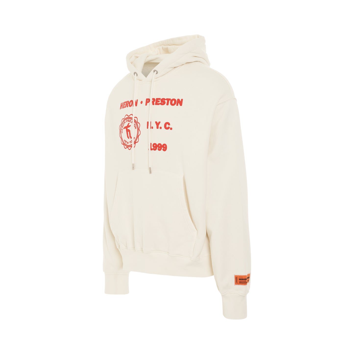 Medieval Heron Hoodie in White/Red