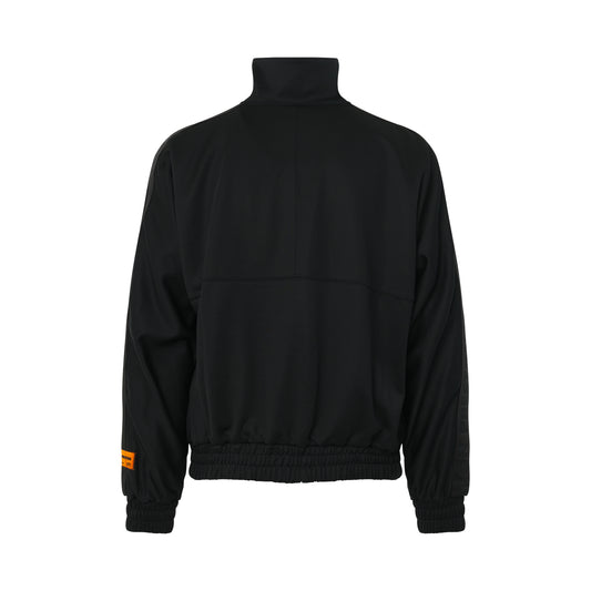 Logo Tracktop Jacket in Black