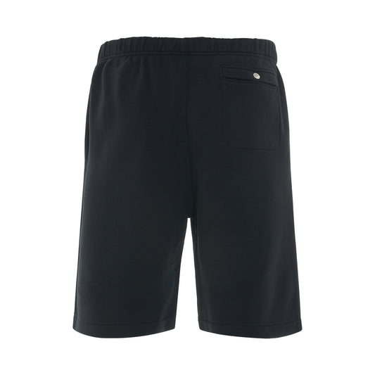 Recycled Cotton Logo Sweatshort in Black