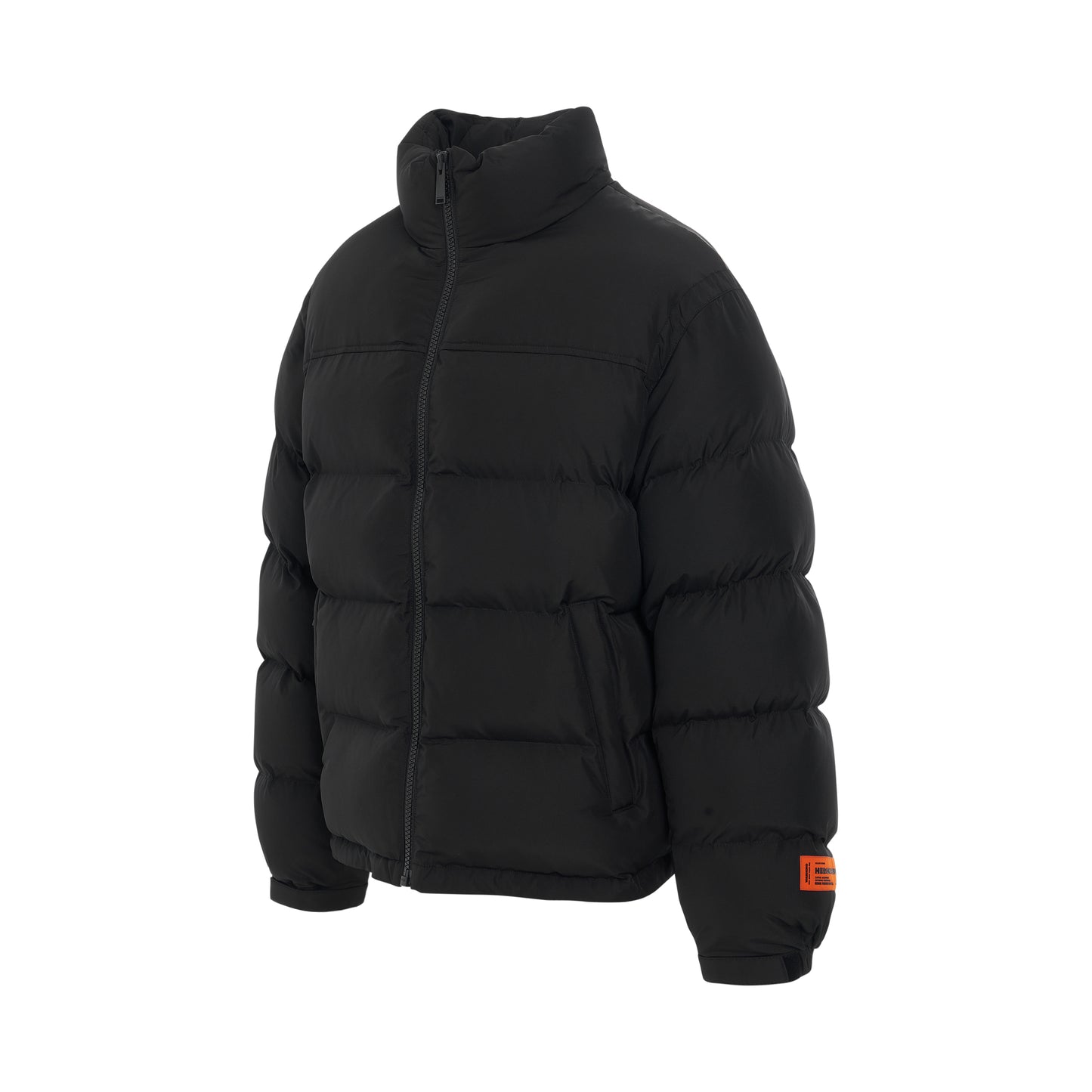 Ex-Ray Nylon Puffer Jacket in Black