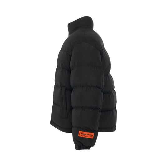 Ex-Ray Nylon Puffer Jacket in Black