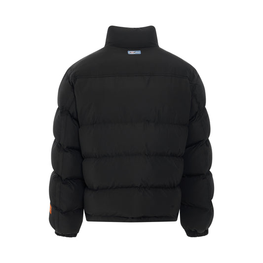 Ex-Ray Nylon Puffer Jacket in Black