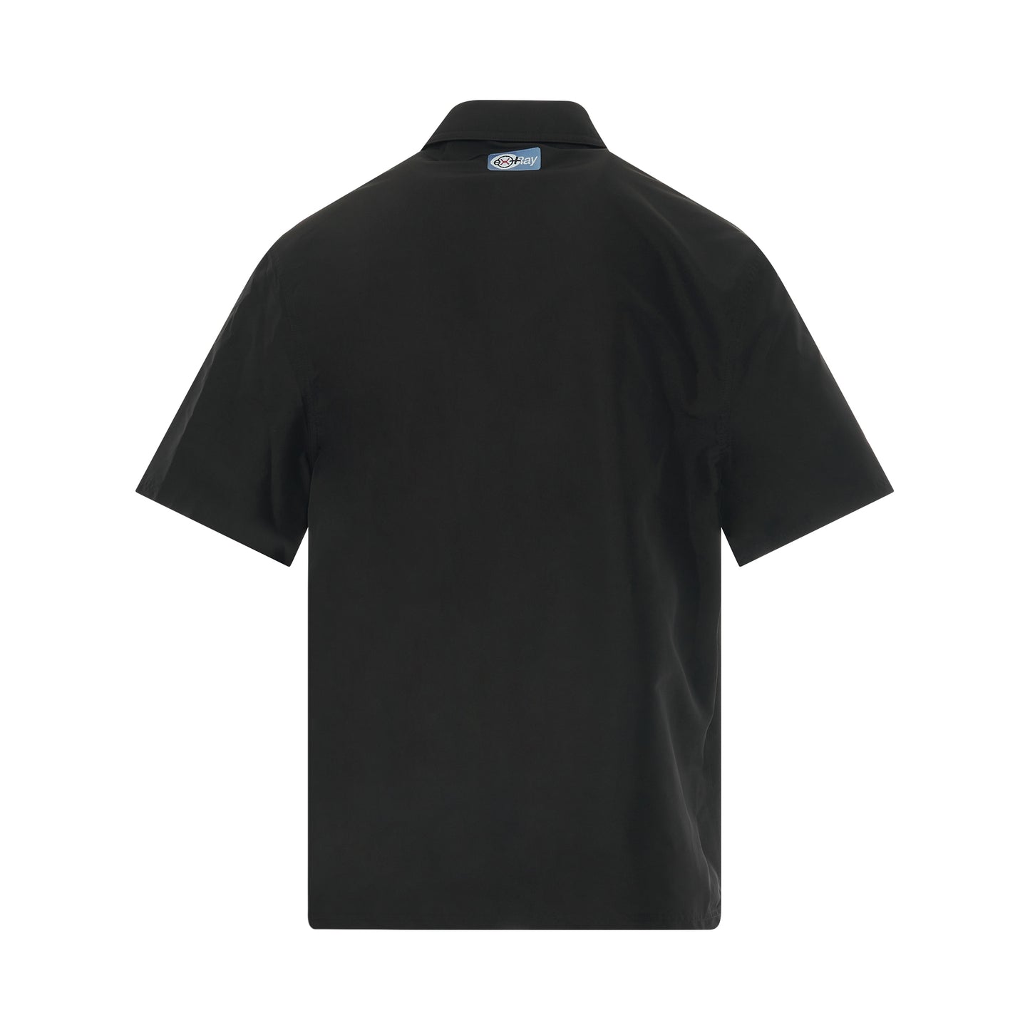 Ex-Ray Half Zip Nylon T-Shirt in Black