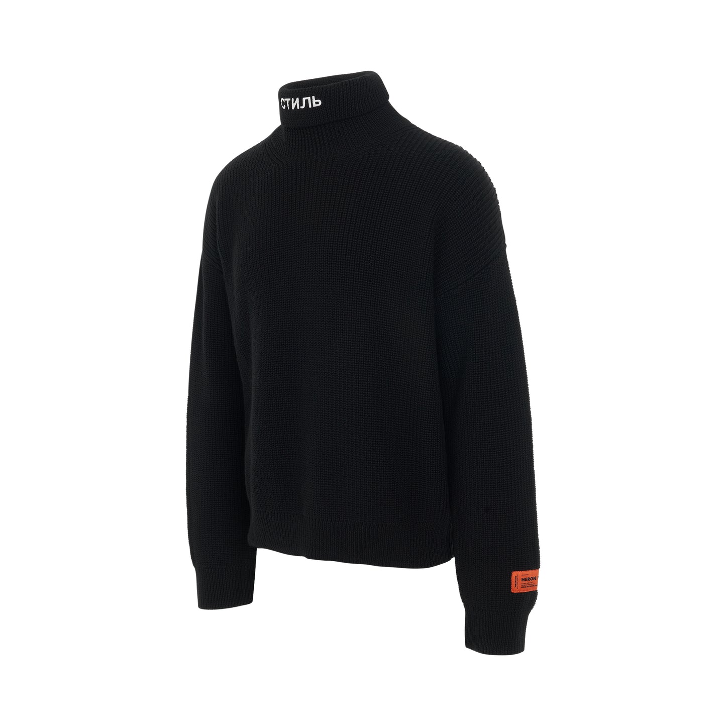 CTNMB Knit Rollneck in Black/White