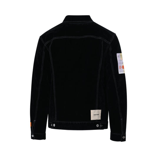 Label Flock Jacket in Black