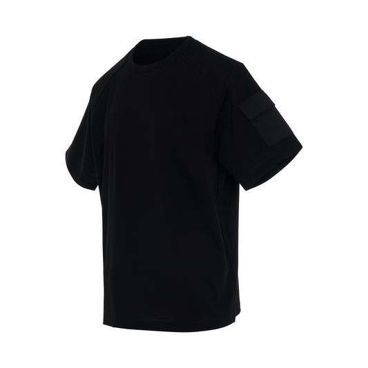 Loose Fit Pocket Sleeve T-Shirt in Black