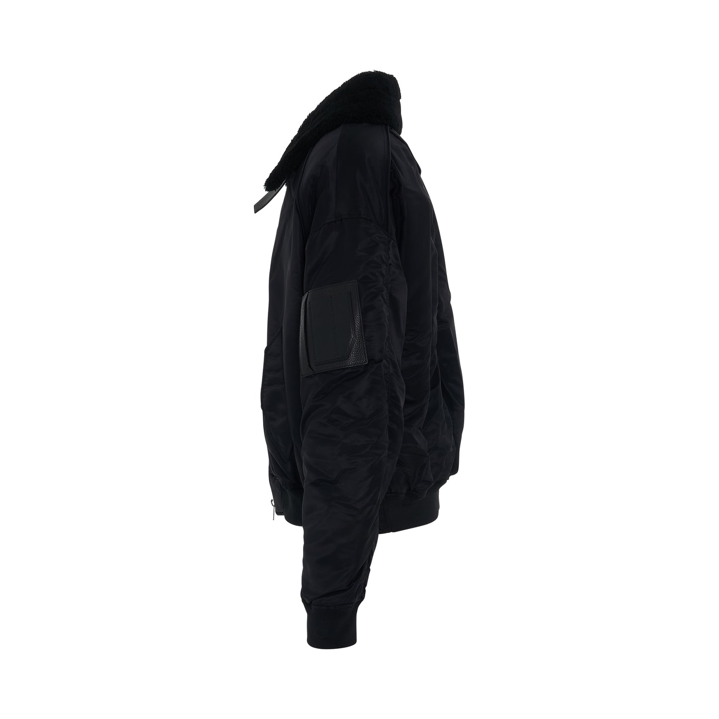 Oversize Bomber Jacket in Black