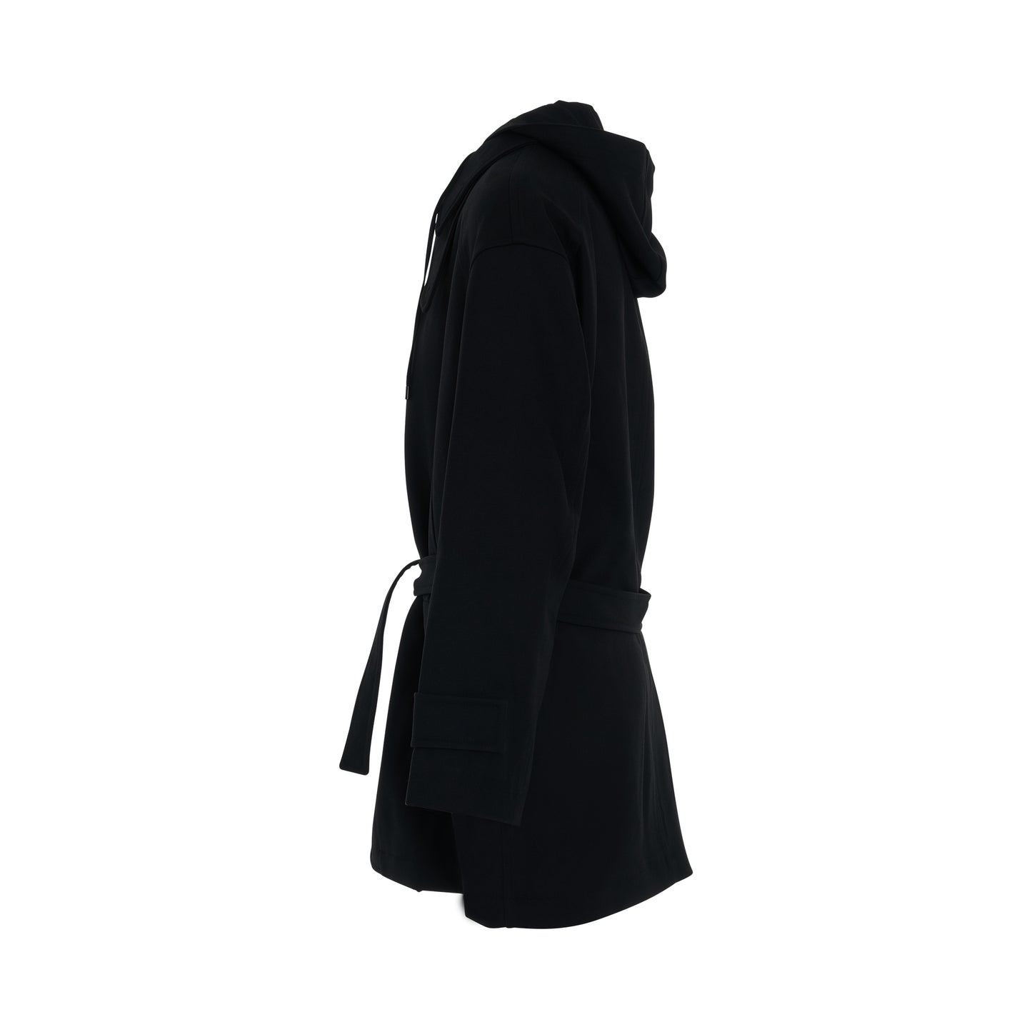 Juunj Hooded Coat in Black