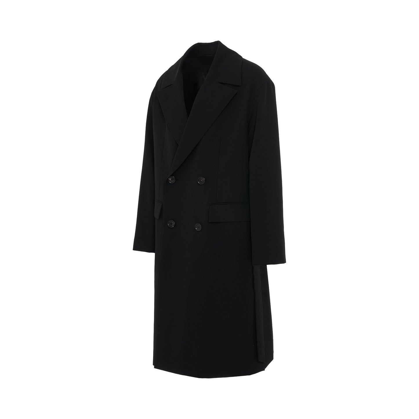 Wool Maxi Coat in Black