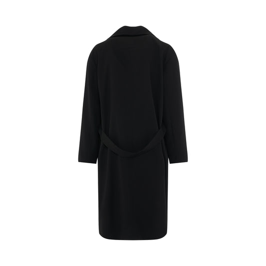 Wool Maxi Coat in Black