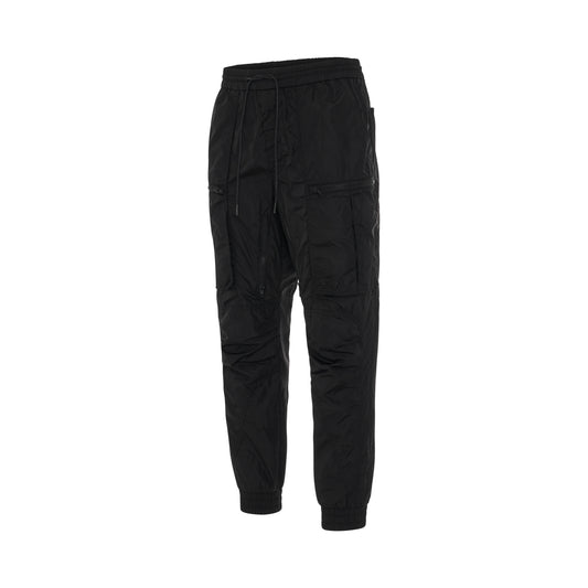 [T-Line] Zipper Detail Cargo Jogger in Black