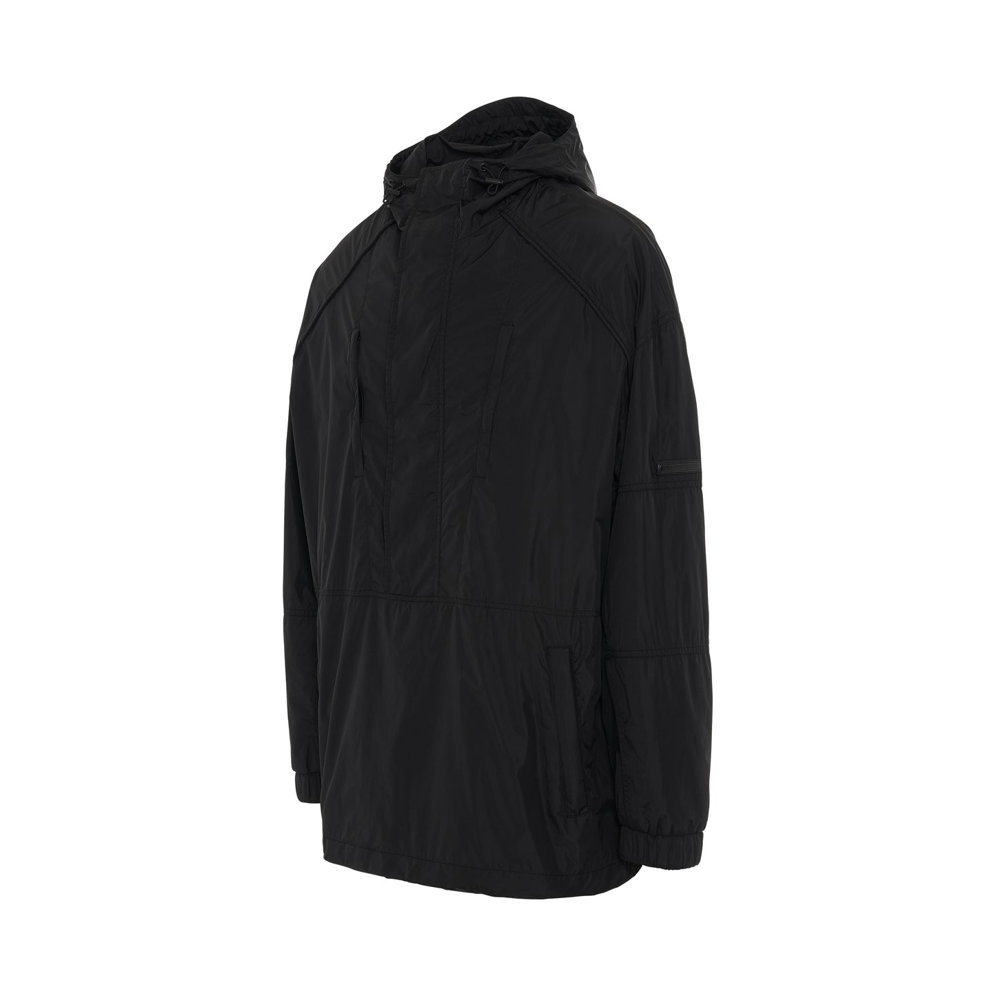 [T-Line] Hood Pull Over Anorak Jacket in Black