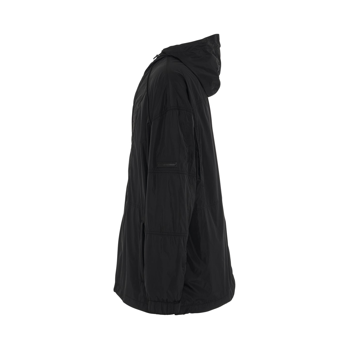 [T-Line] Hood Pull Over Anorak Jacket in Black