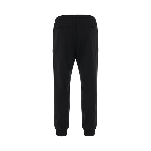 Zipper Detail Jogger Pants in Black