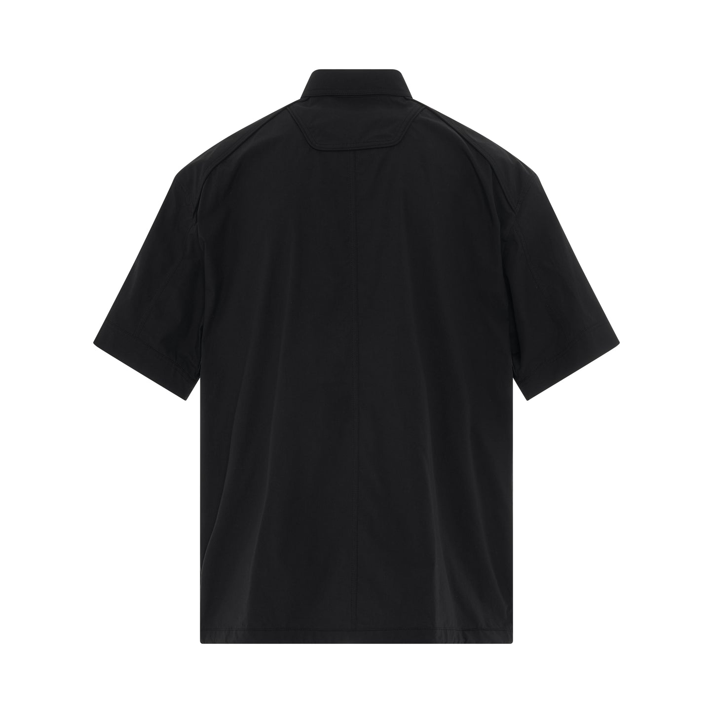 Layered Pocket Detail Shirt in Black