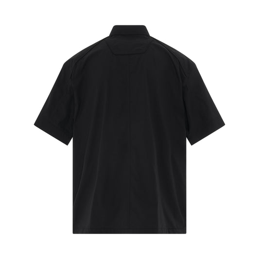 Layered Pocket Detail Shirt in Black