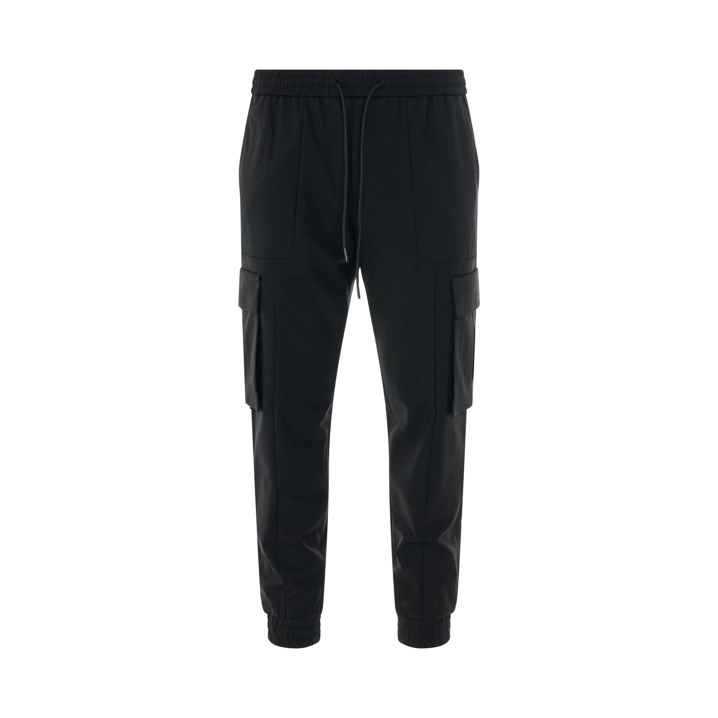 Woven Pocket Sweatpants in Black