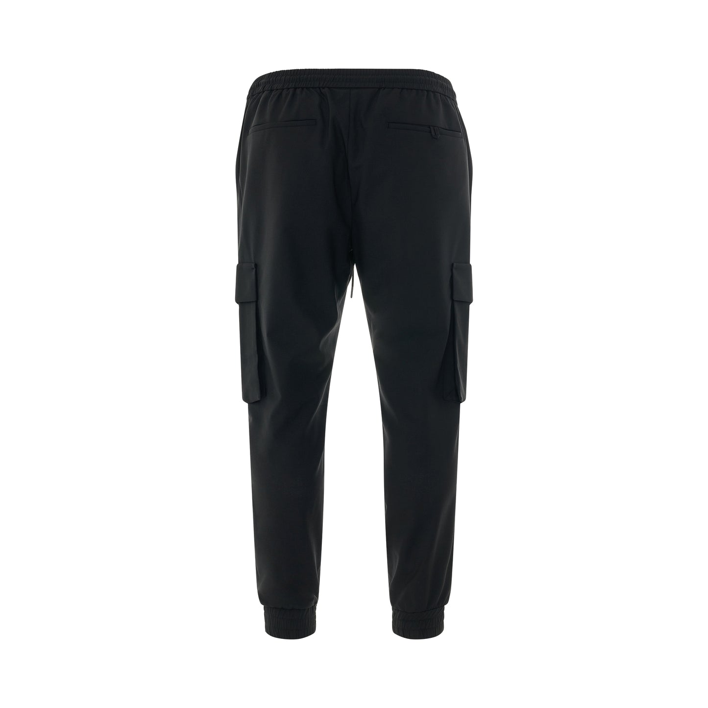 Woven Pocket Sweatpants in Black