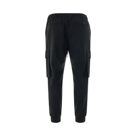 Woven Pocket Sweatpants in Black