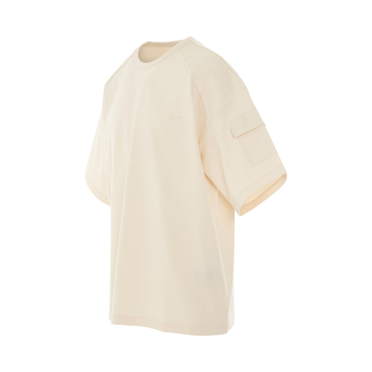 Sleeve Pocket T-Shirt in Ivory