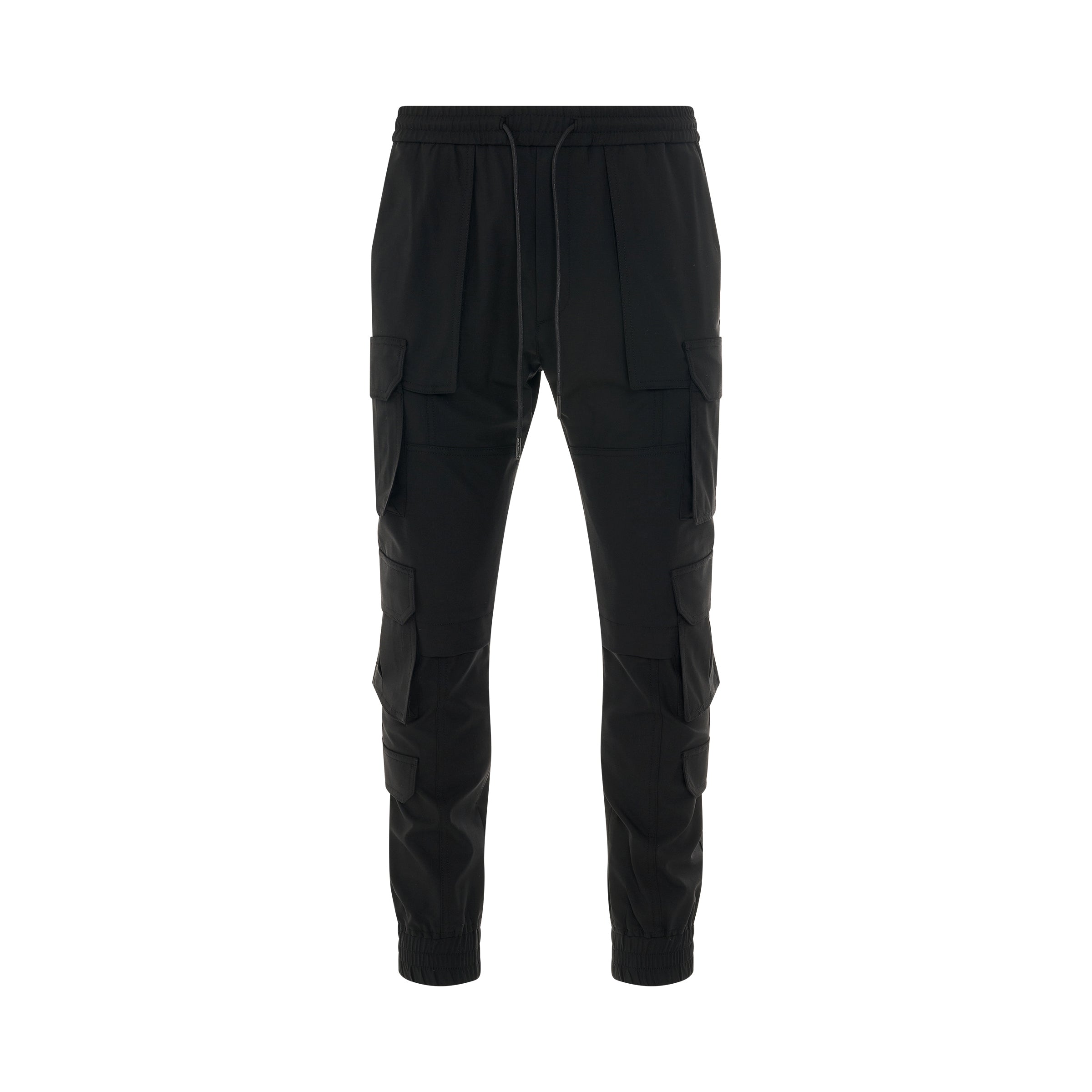 Cargo Pocket Skinny Pants in Black