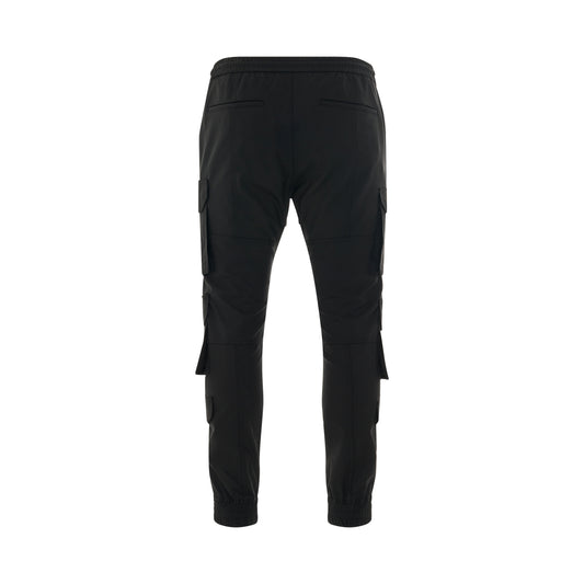 Cargo Pocket Skinny Pants in Black